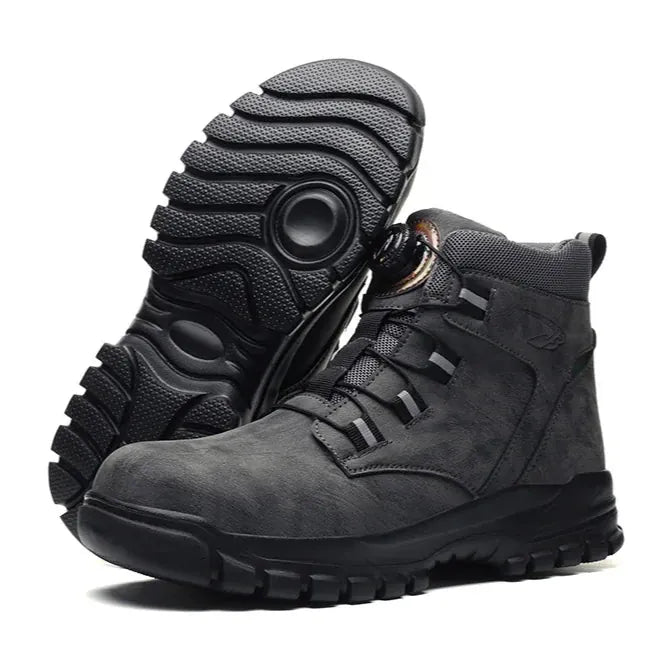 Men's Steel Toe High-Top Dial-Lace Work Boots(3 Colors)