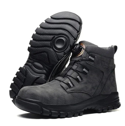 Men's Steel Toe High-Top Dial-Lace Work Boots(3 Colors)