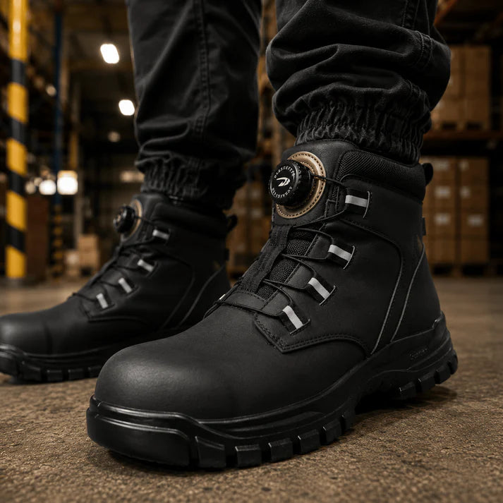 Men's Steel Toe High-Top Dial-Lace Work Boots(3 Colors)